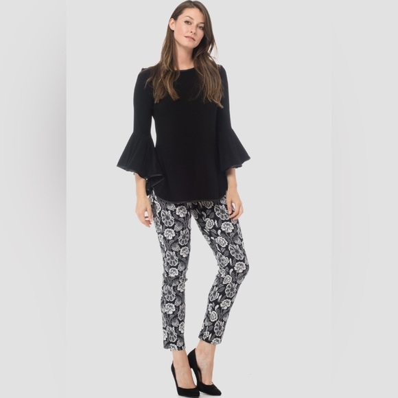 Joseph Ribkoff Top Style 184486 Poet Sleeves Black - Picture 1 of 11